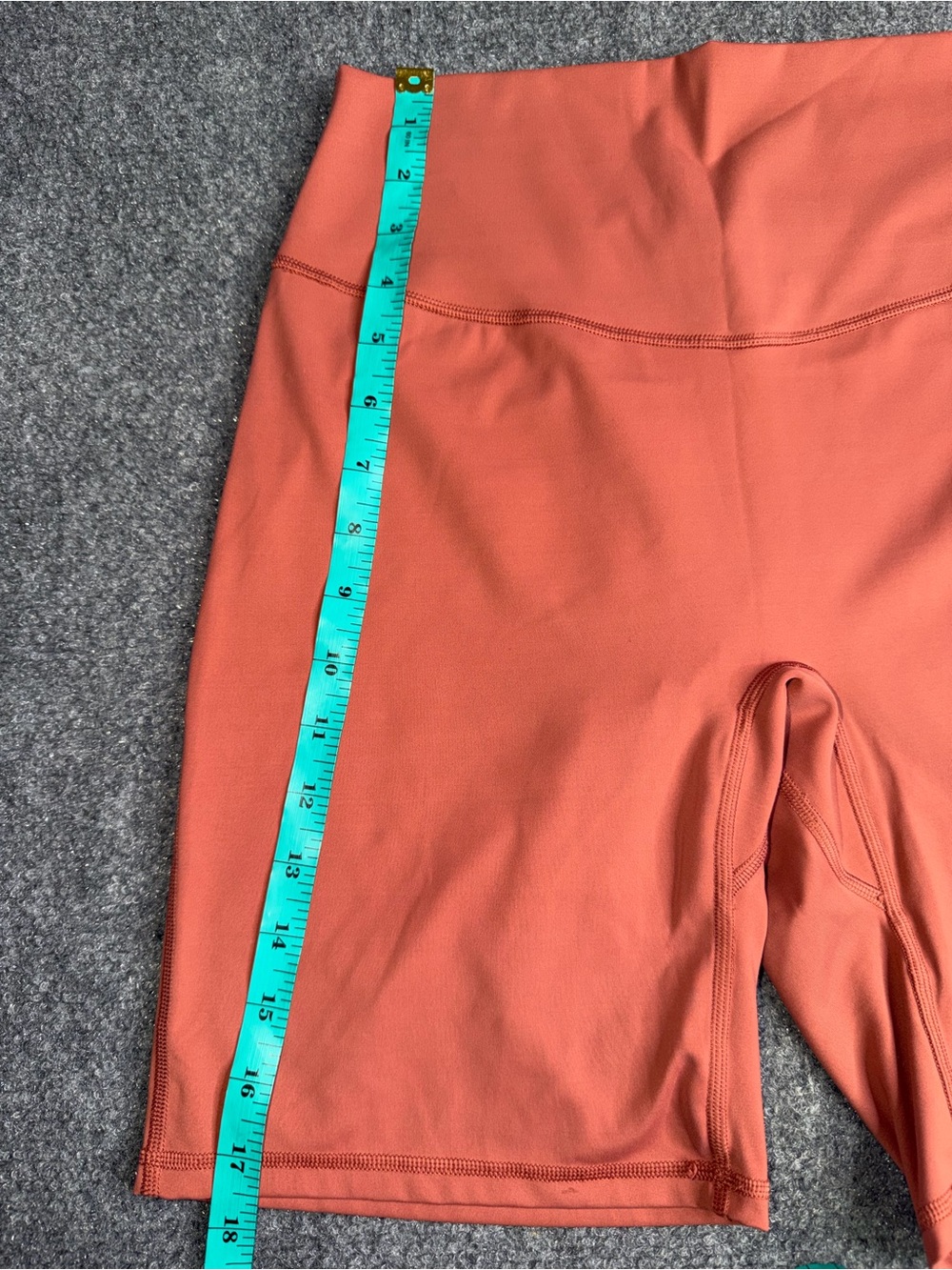 Gymshark Women’s High-Waist Rust Orange Bike Shorts - Picture 4 of 12